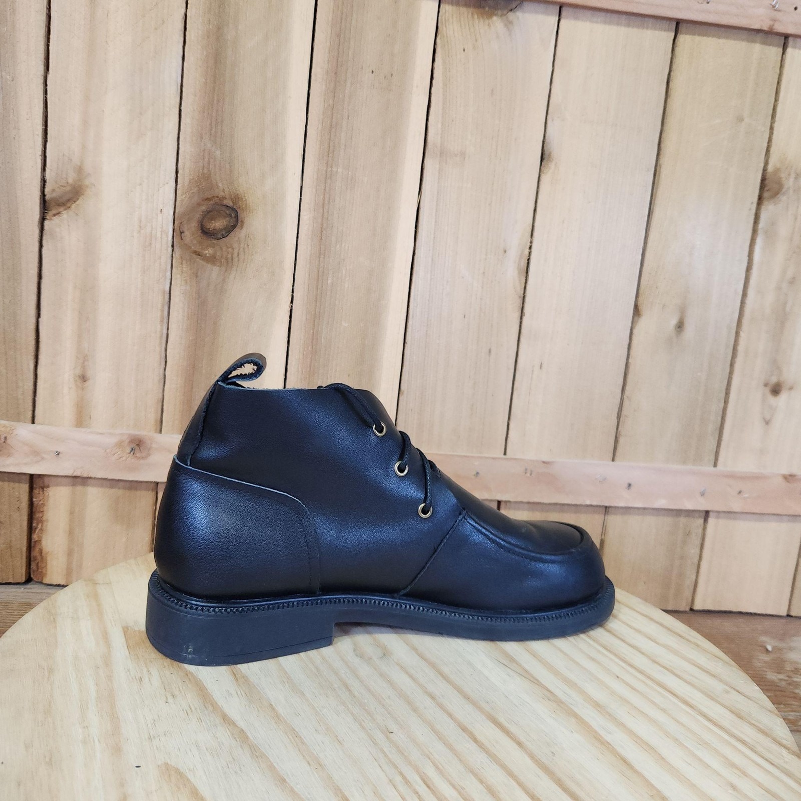 Dwarves Ankle Boots Womens 10.5 Eu 41 Black Leather Lace Up Oxford Wide Toe Box — image 5 of 8